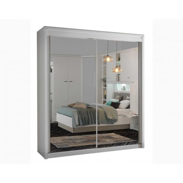 Armoire 2 portes coulissantes miroirs MULTY MEUBLES CELIO