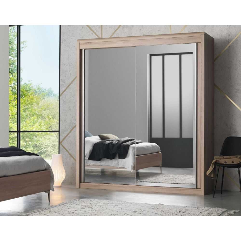 Armoire 2 portes coulissantes miroirs MULTY MEUBLES CELIO