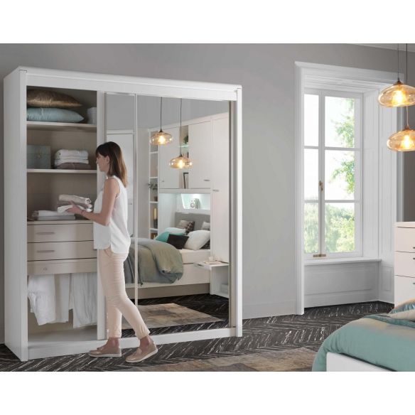 Armoire 2 portes coulissantes miroirs MULTY MEUBLES CELIO