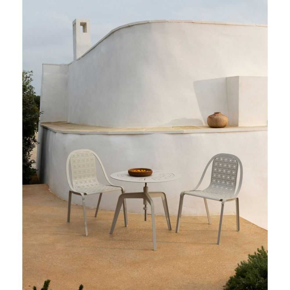 Table ronde réglable en aluminium TLINE UNOPIU