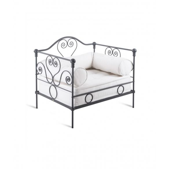 Fauteuil large en fer graphite AURORA UNOPIU