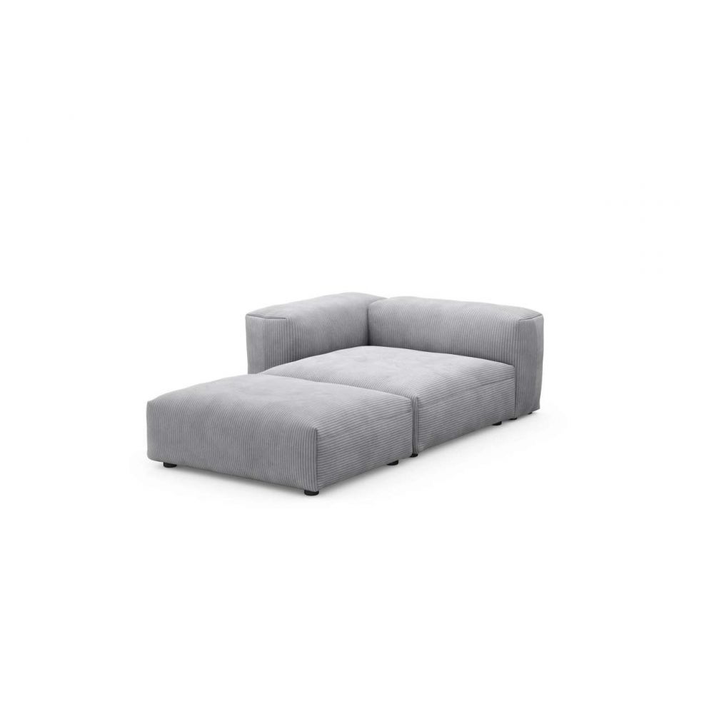 Canapé Daybed Large Cord Velours 'gris clair' VETSAK
