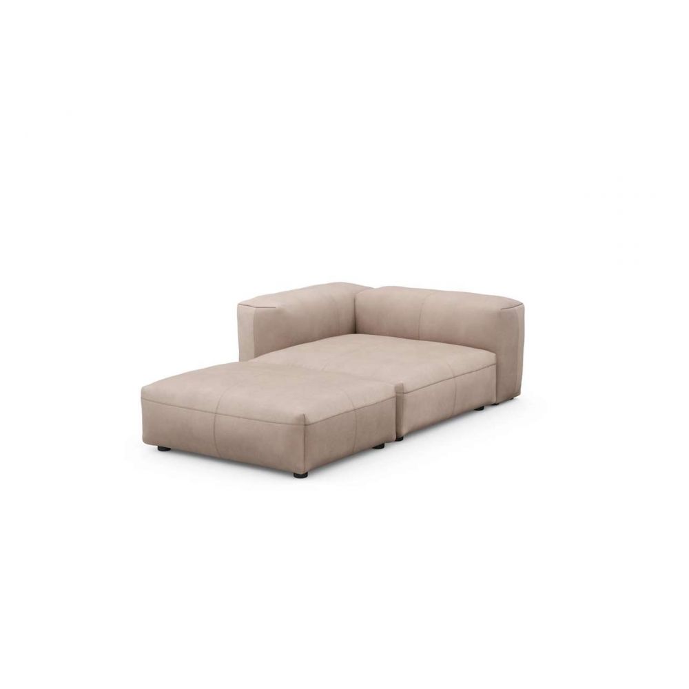 Canapé Daybed Large Cuir 'gris stone' VETSAK