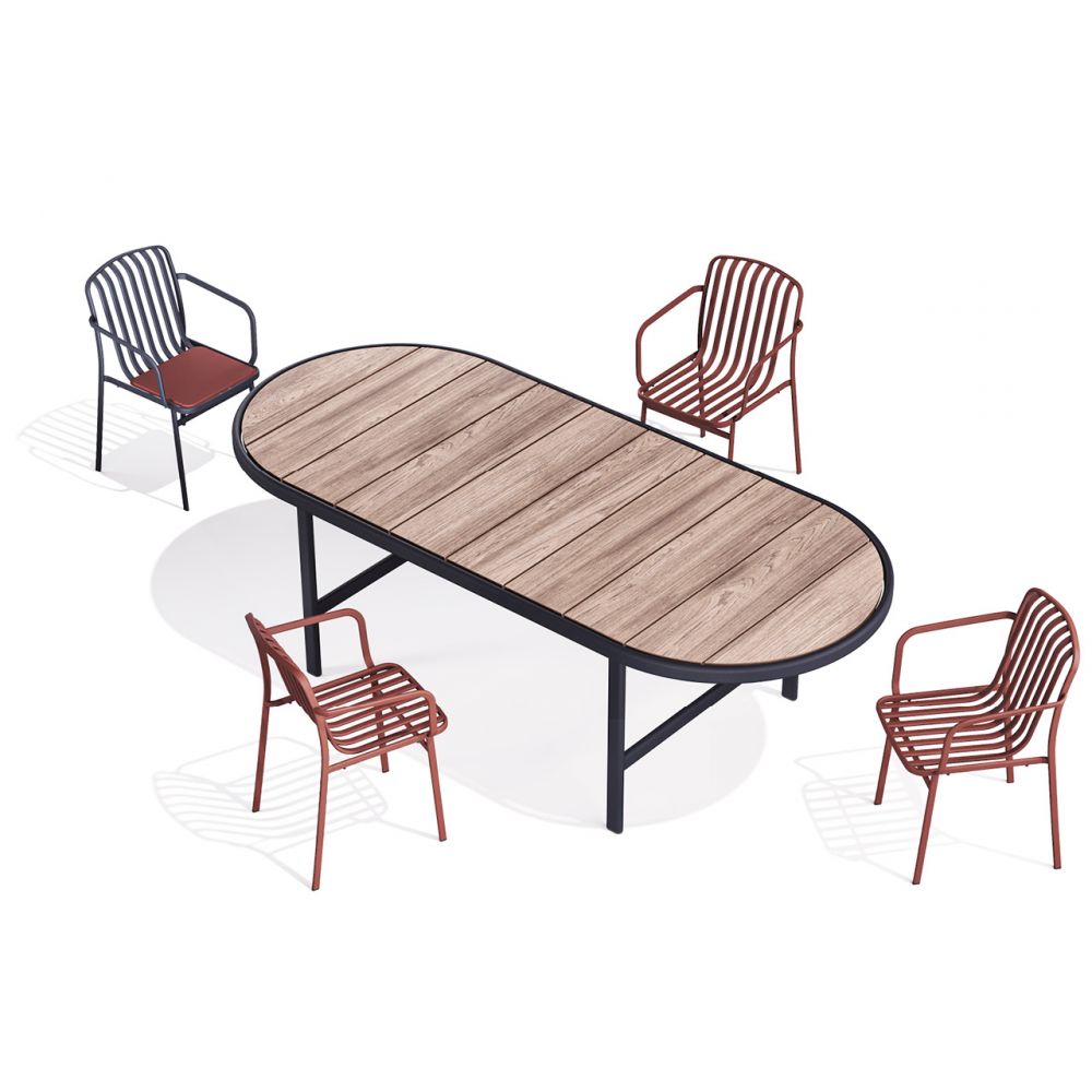 Chaise avec accoudoirs Kano