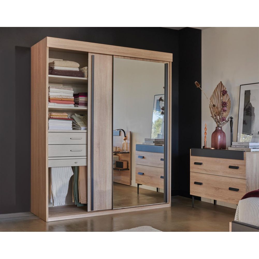 Armoire 1 porte bois et 1 porte...