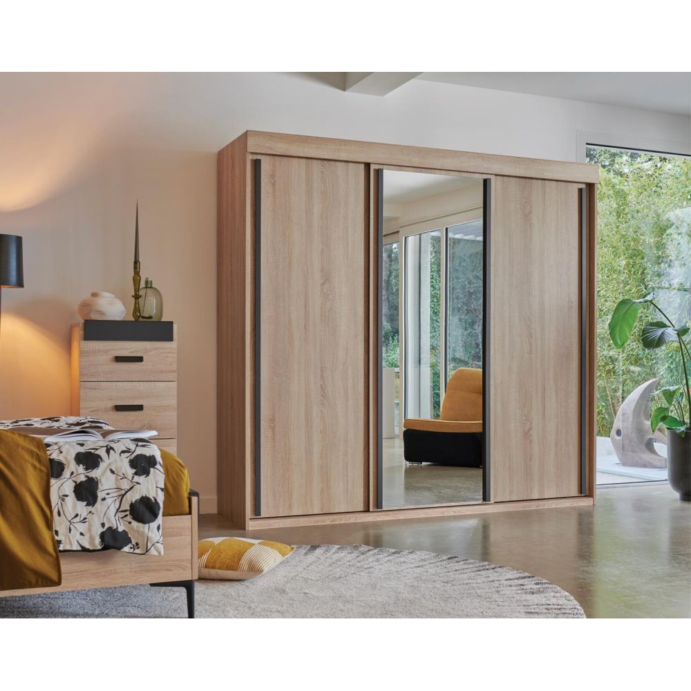 Armoire 2 portes bois et 1 porte...