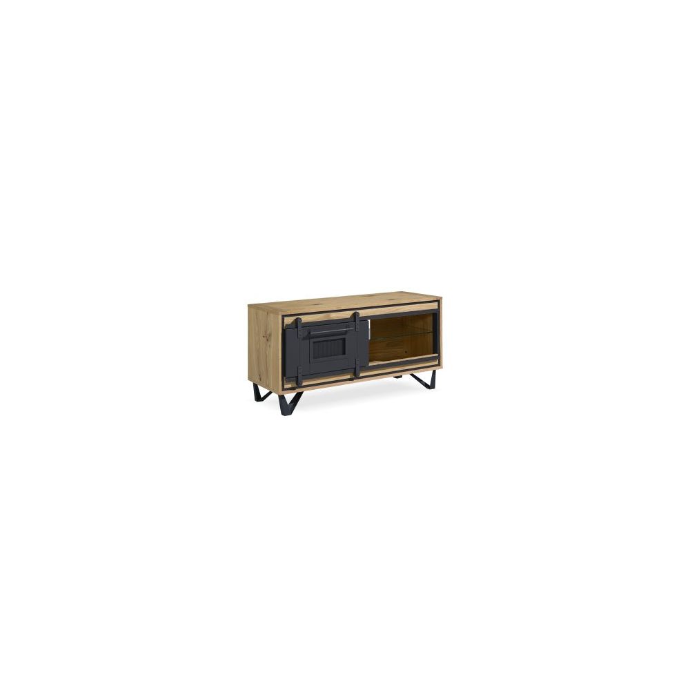 Meuble TV Hifi - 1 porte en 1,28m Sunset