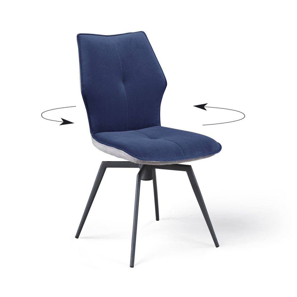 Chaise velour + Tissu "Paloma"