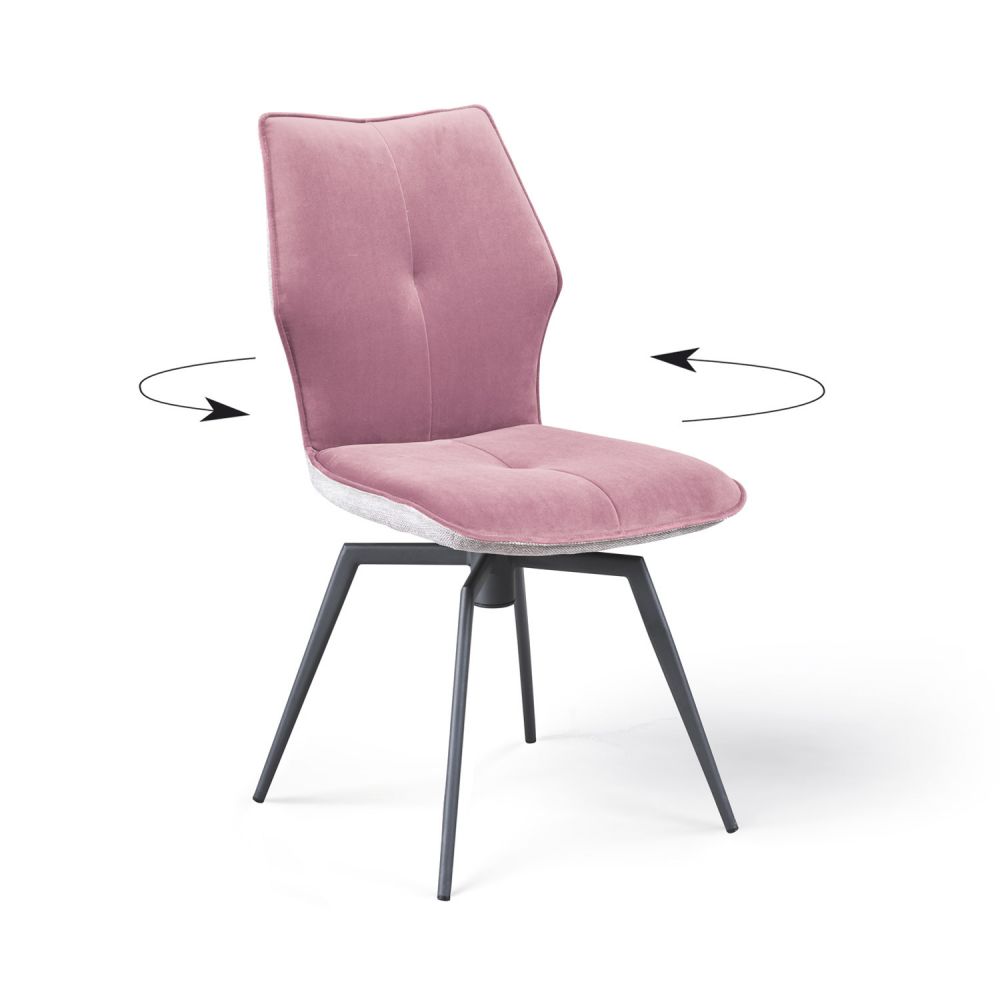 Chaise velour + Tissu "Paloma"