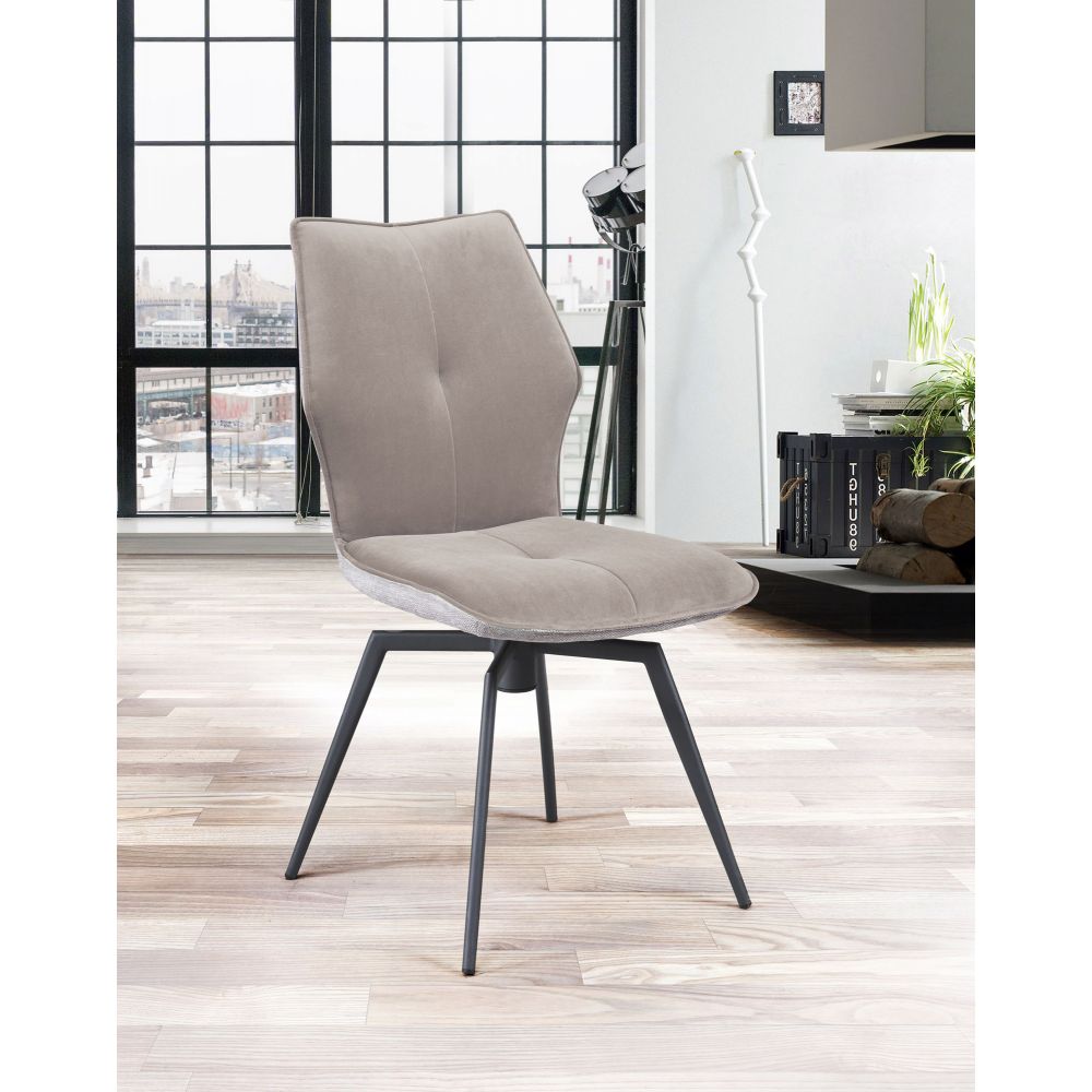 Chaise velour + Tissu "Paloma"