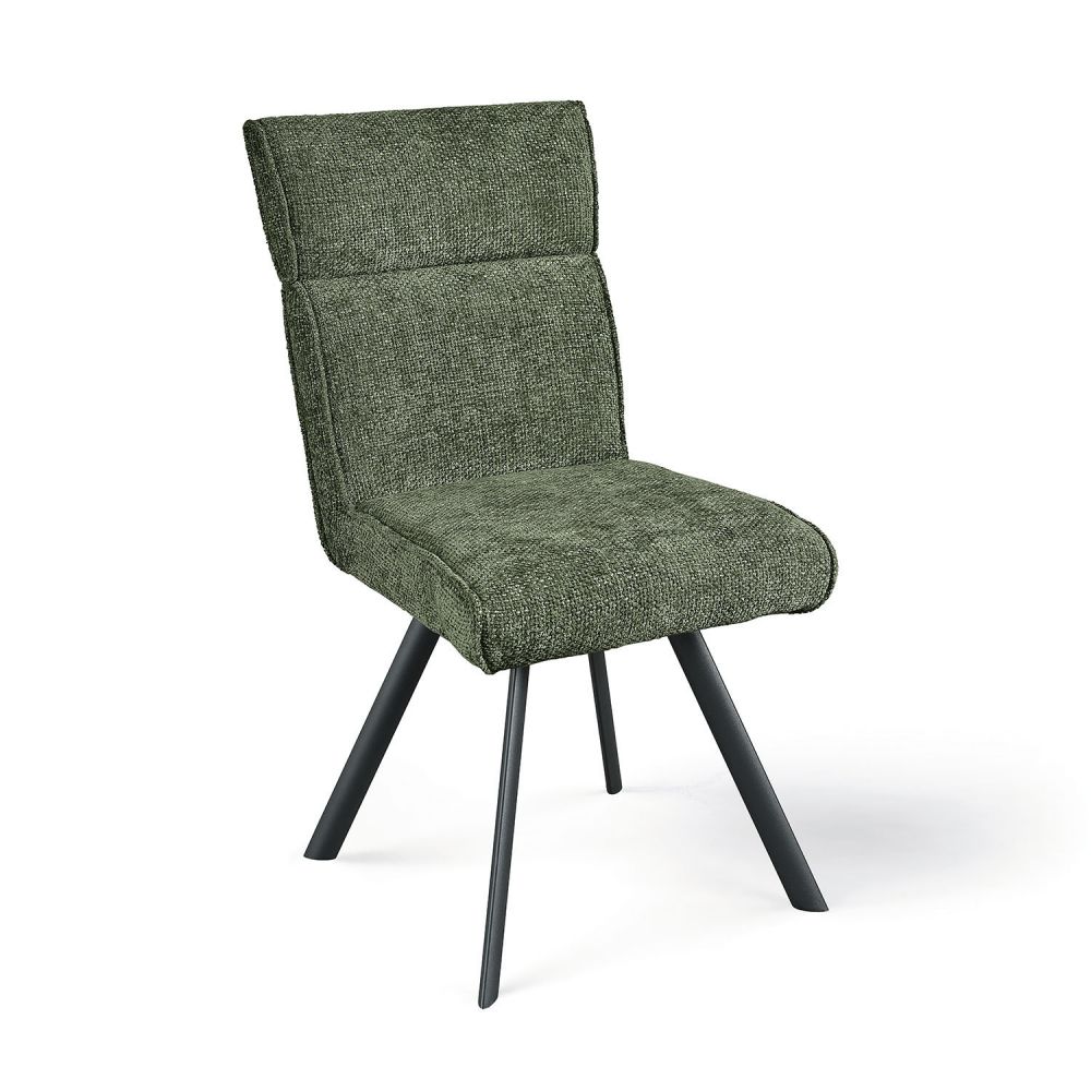 Lot de 4 Chaises Tissu "Ambre" Pied...