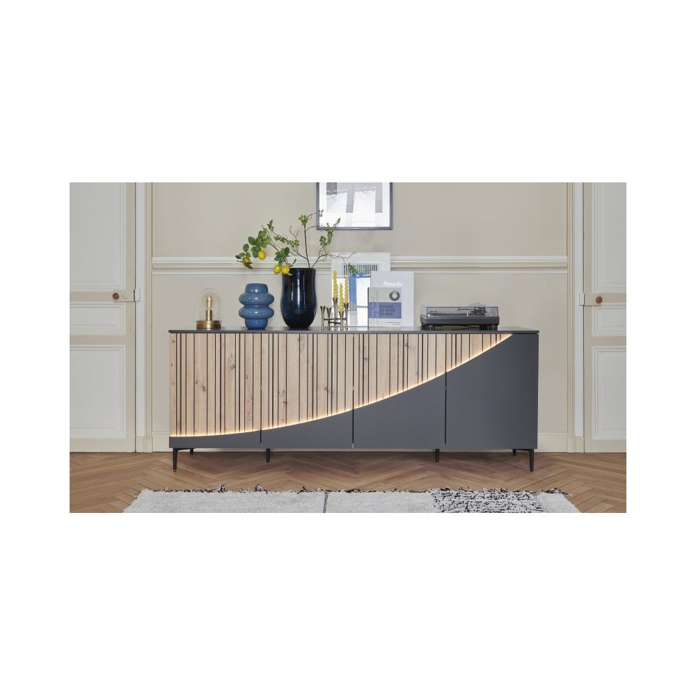 Buffet 4 portes laqué L226 TOPAZE