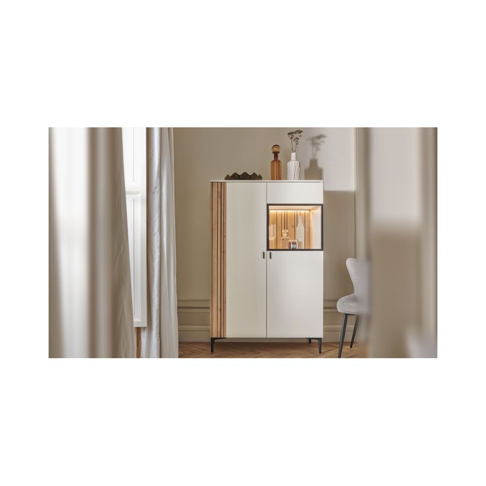 Vaisselier 2 portes laqué L105 TOPAZE