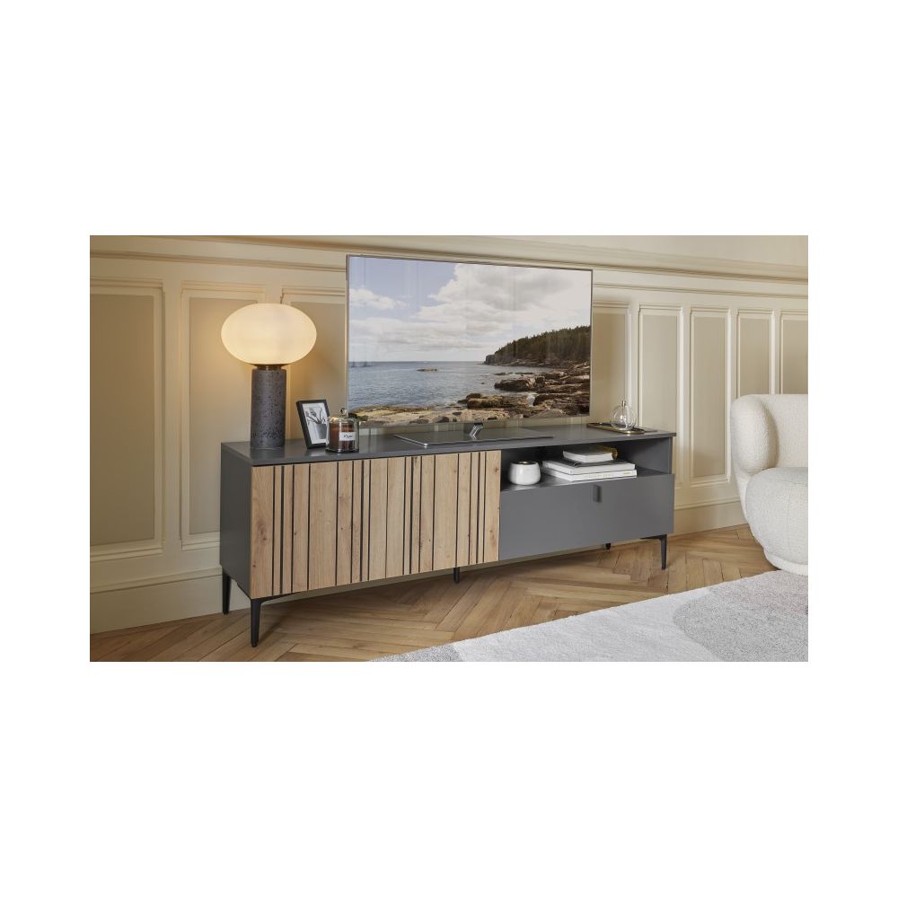 Meuble TV 1 porte battante TOPAZE