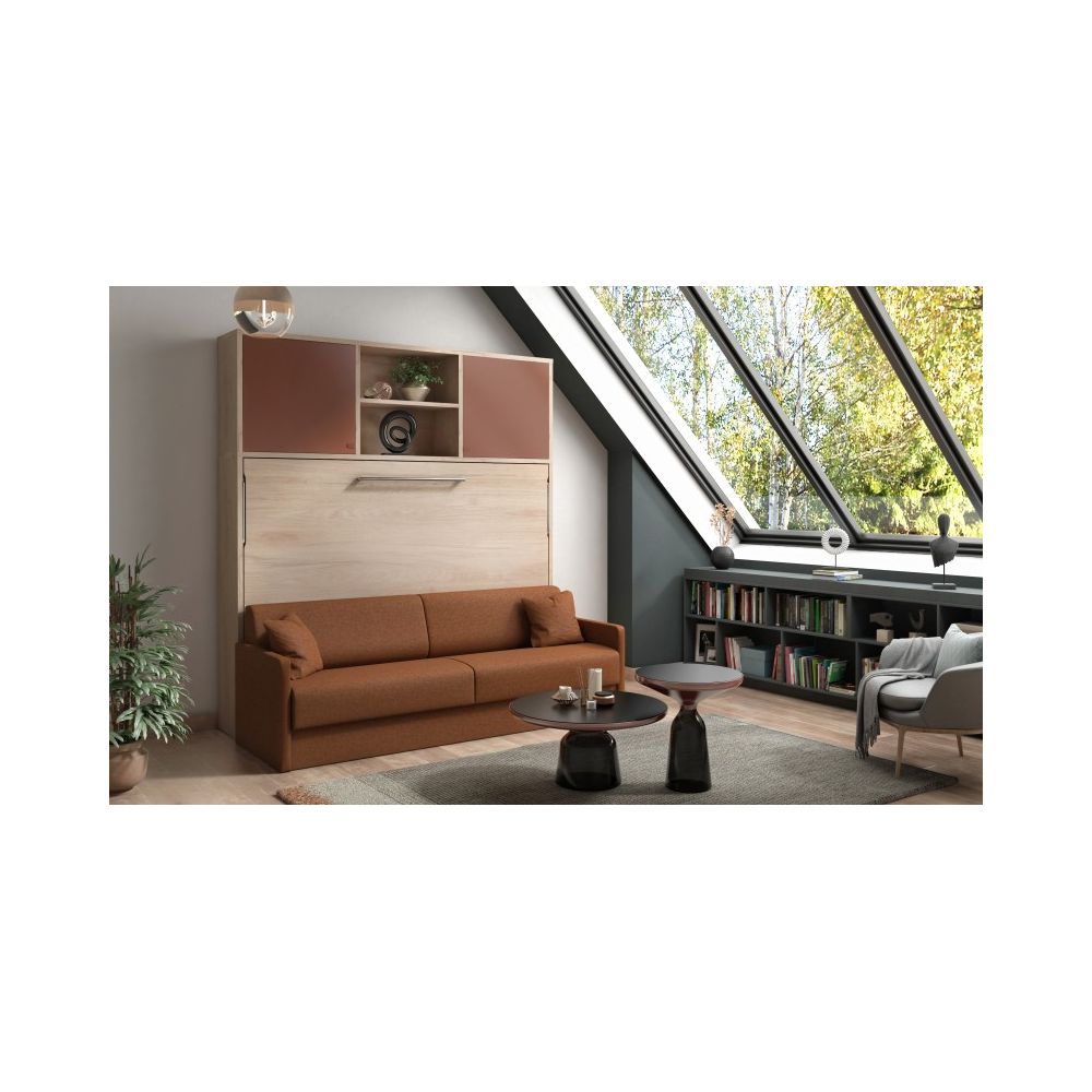 Lit escamotable avec canapé 2 places...