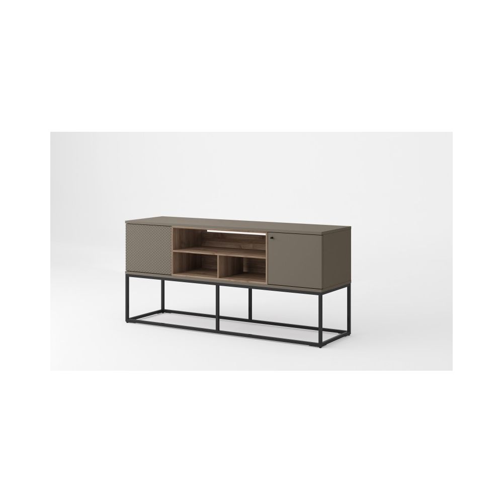 Meuble TV L160 cm Pieds Cadre PIGMENT