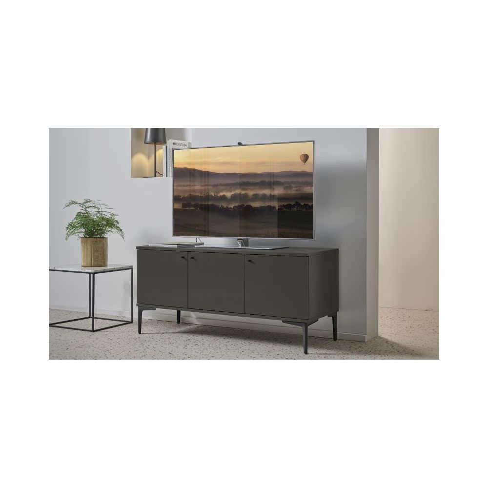 Meuble TV L120 cm Pieds Droits PIGMENT