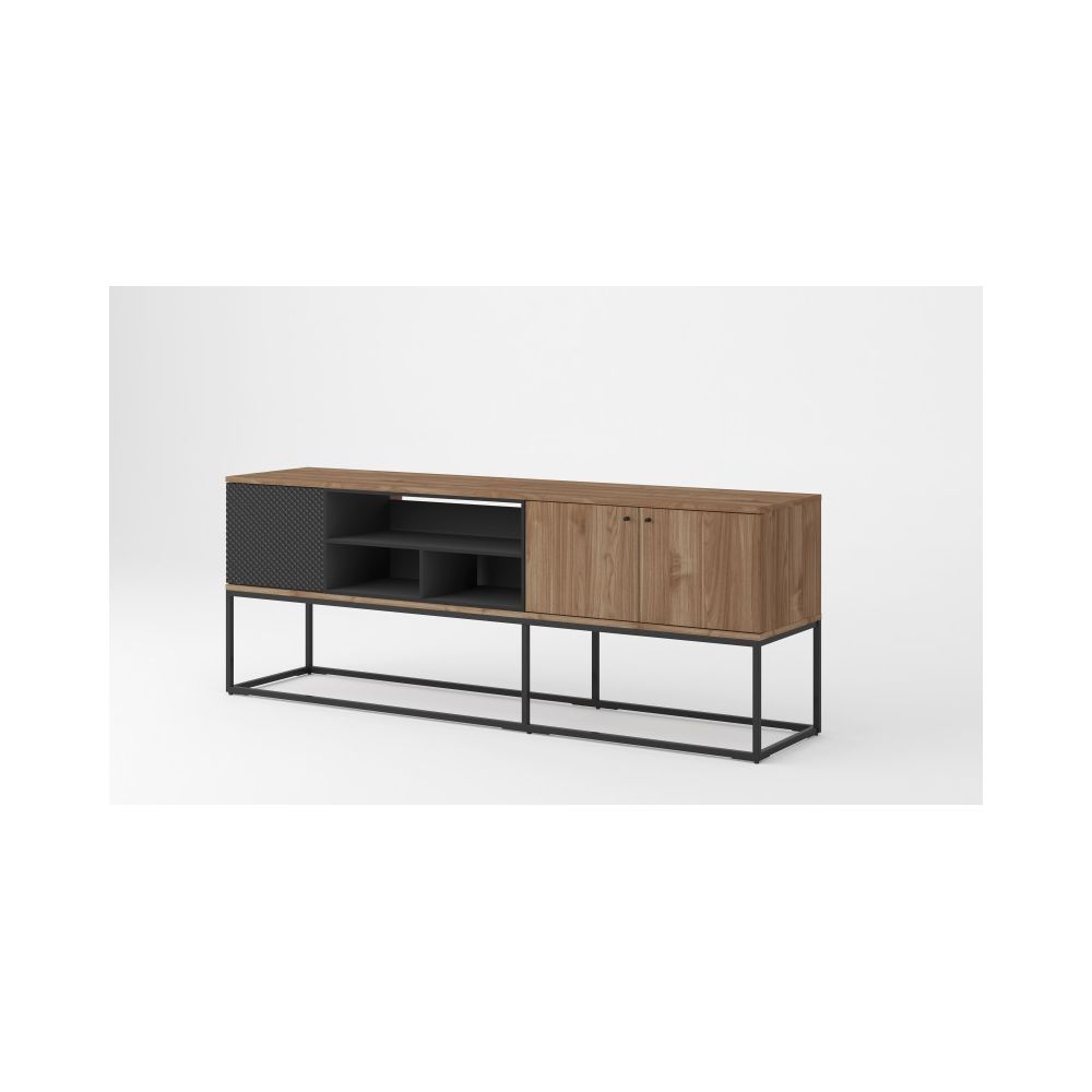 Meuble TV L200 cm Pieds Cadre PIGMENT
