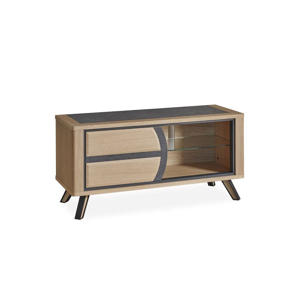 Meuble TV Hifi 1 porte en 1,20m - Oméga