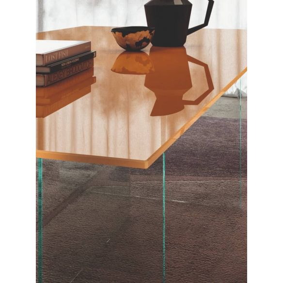 Table AIR Glass en verre laqué LAGO