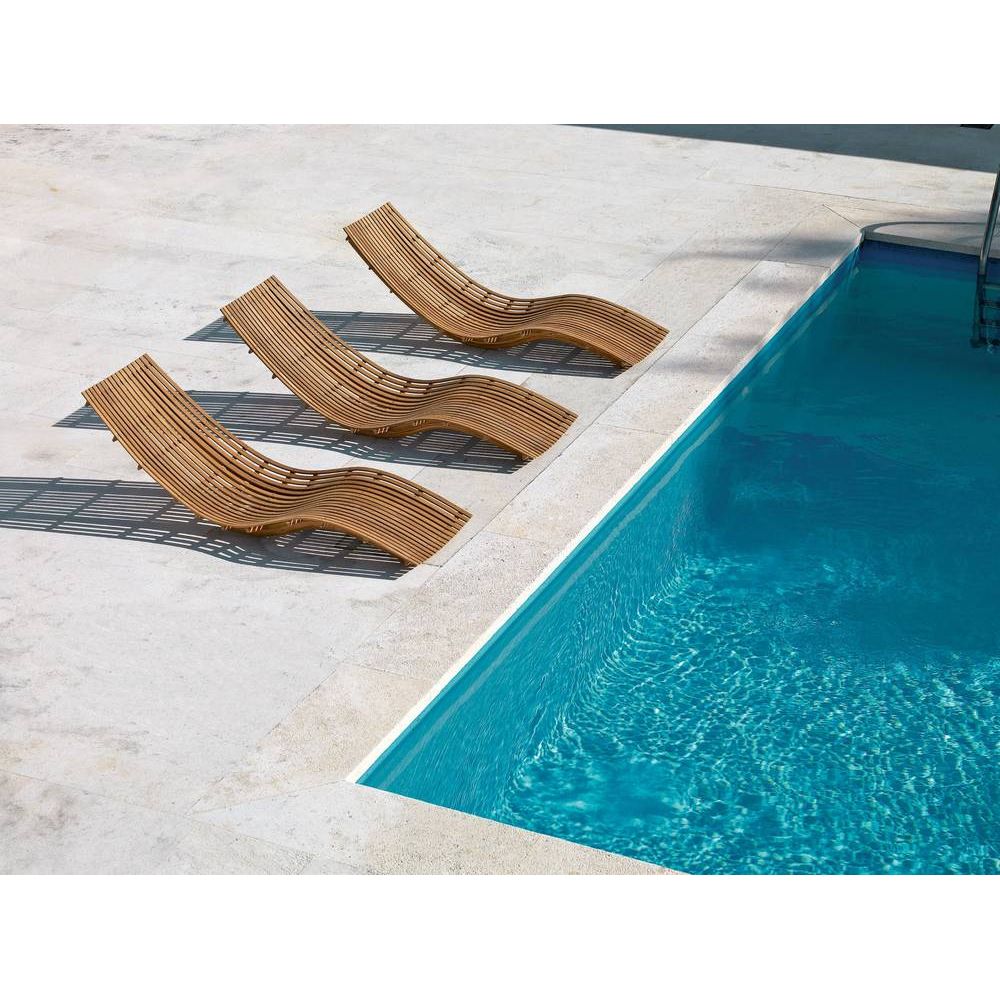 Chaise-longue empilable en teck SWING UNOPIU