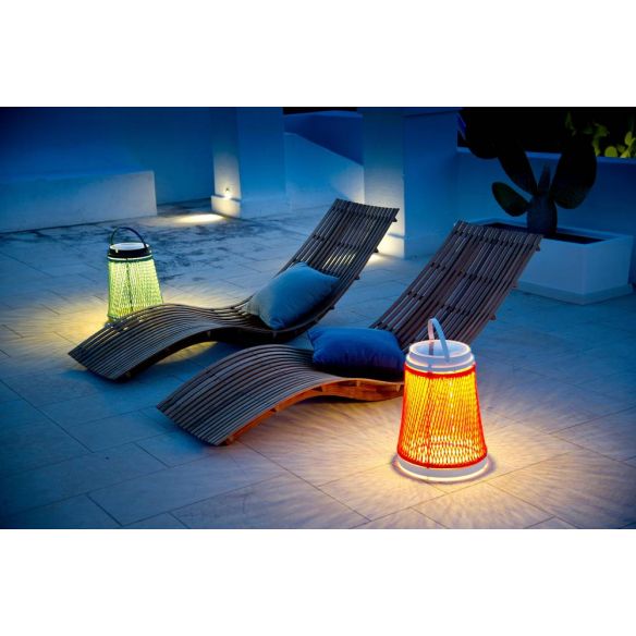 Chaise-longue empilable en teck SWING UNOPIU