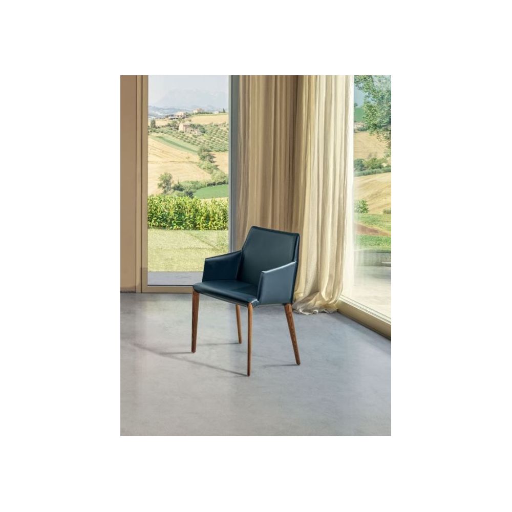 Chaise Sally avec accoudoirs pieds bois BONTEMPI CASA