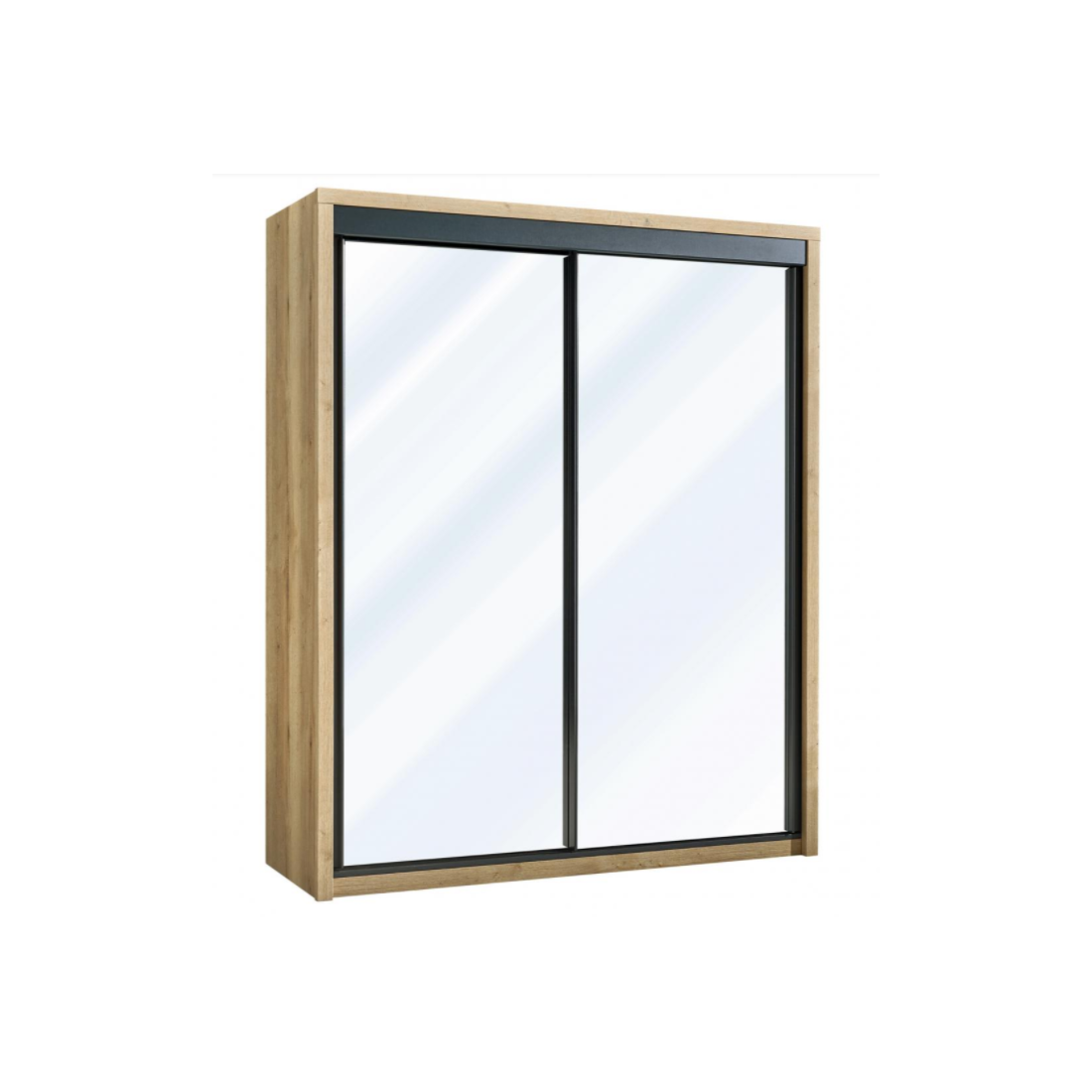Armoire 2 portes coulissantes miroir EIFFEL MEUBLES CELIO Brayé