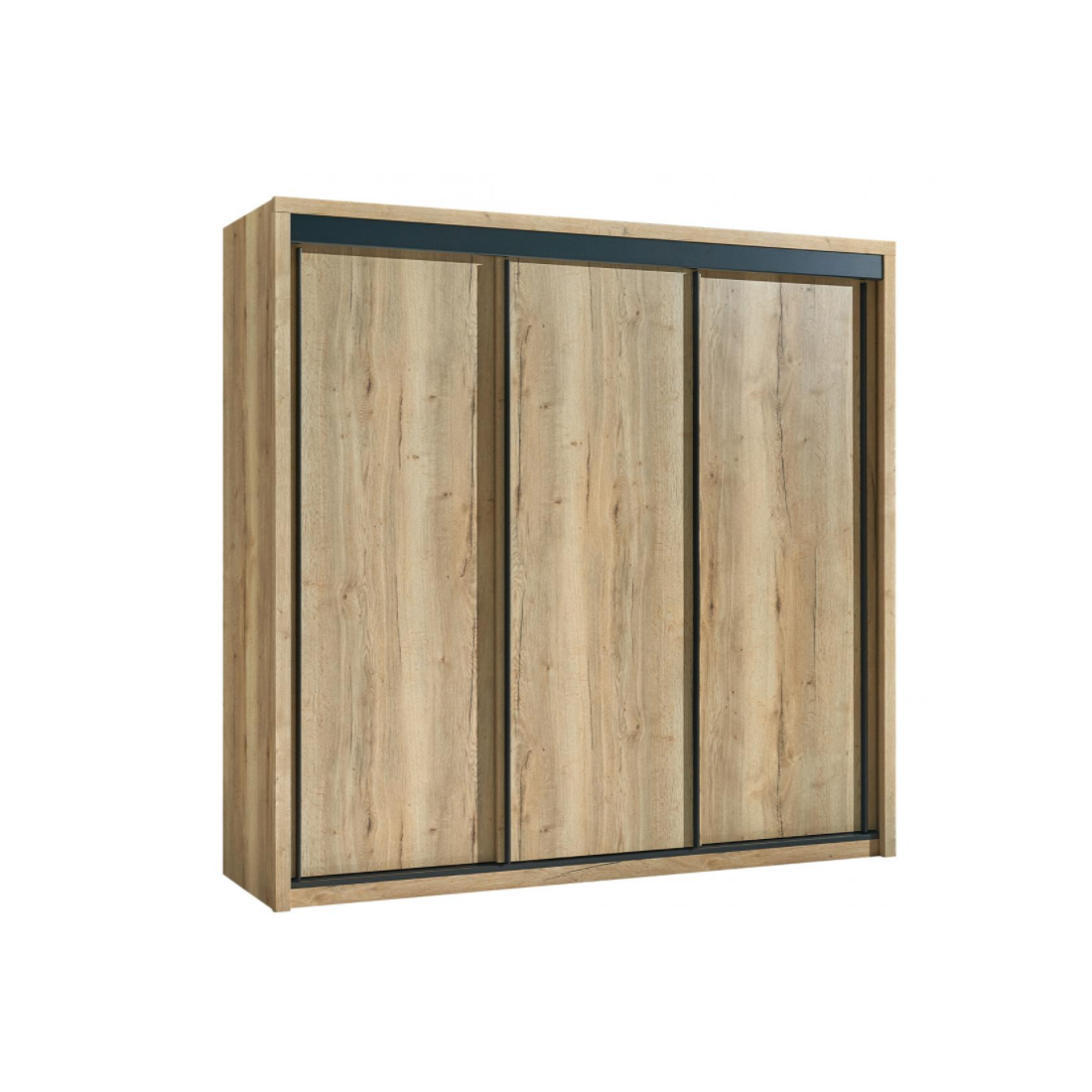 Armoire 3 portes coulissantes bois EIFFEL MEUBLES CELIO Brayé
